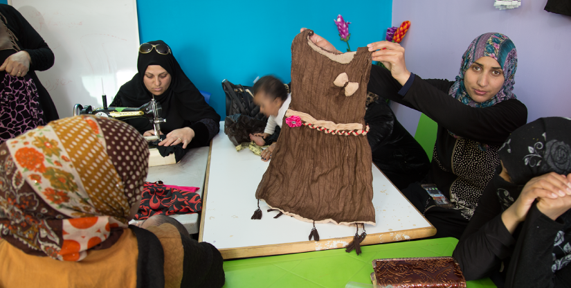 Refugee training program sewing
